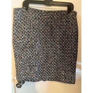 Talbots Petites Tweed Pencil Skirt‎ Size 14 Geometric Knee Length